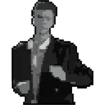 Pixelized Rick Astley